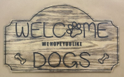 Welcome sign-black washed